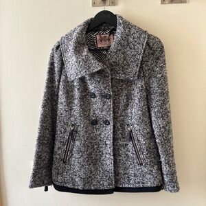 Juicy Couture Gray Wool Blend Peacoat - Size Small